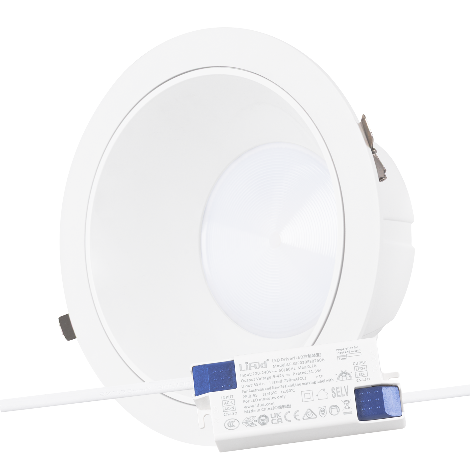 Foco Downlight Circular LED 30W 4200Lm 6000ºK Antirreflexo UGR19 40.000H