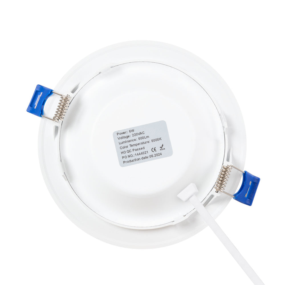 Lâmpada embutida LED 100Lm/W 6W 600Lm 6000ºK IP20 [HO-DLC-6W-600LM-CW]