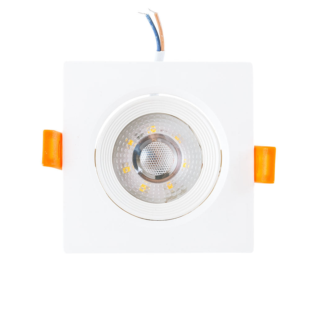 LED-Einbaustrahler 7W 630Lm 6000ºK rechteckig schwenkbar 40.000H [HO-DLPL-CUAD-7W-CW]