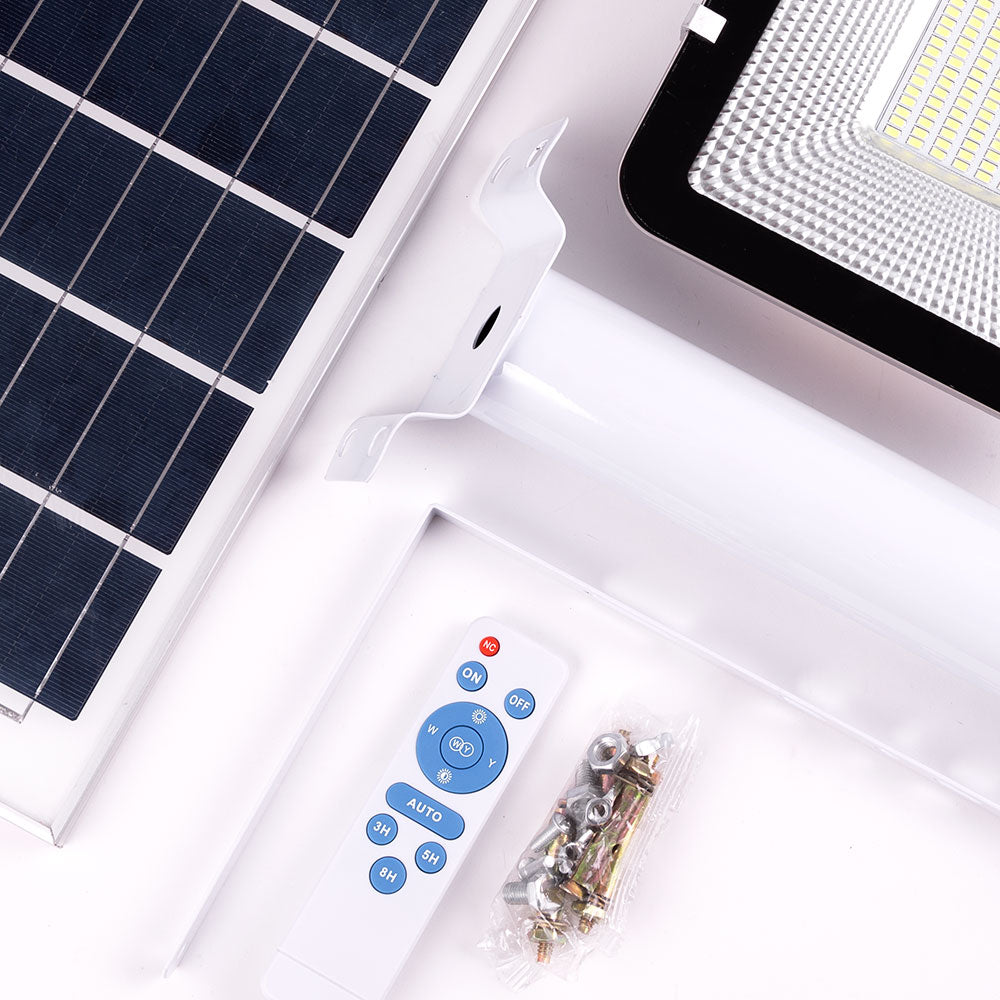 Iluminação Pública LED Solar-Controle Controlo Remoto- Regulável- Painel: 6V 100W Bateria: 3,2V 15000Mah [Ho-Far-Sol-100W-Cw]
