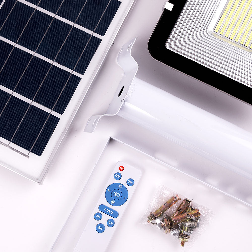 Iluminação Pública LED Solar-Controle Controlo Remoto- Regulável- Painel: 6V 200W Bateria: 3,2V 20000Mah [Ho-Far-Sol-200W-Cw]