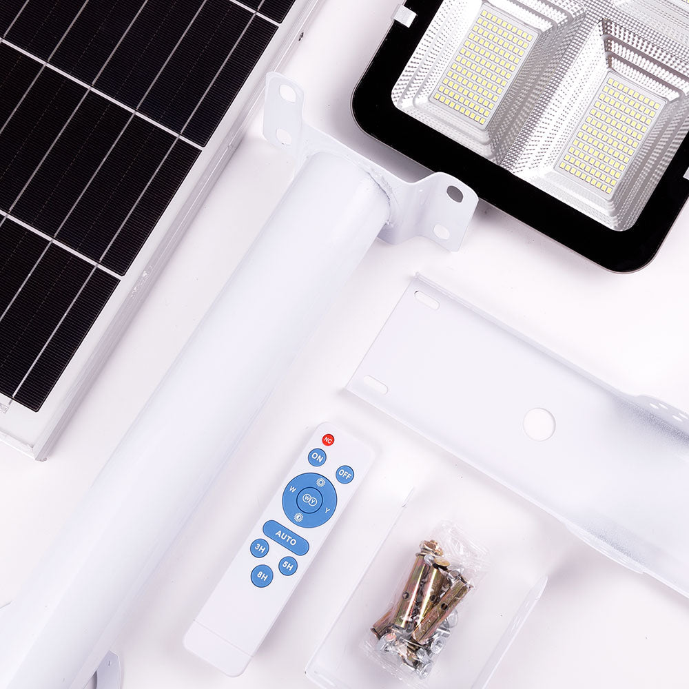 Solar-LED-Straßenleuchte – Fernsteuerung – Dimmbar – Panel: 6V 300W Batterie: 3,2V 30000mAh [Ho-Far-Sol-300W-Cw]