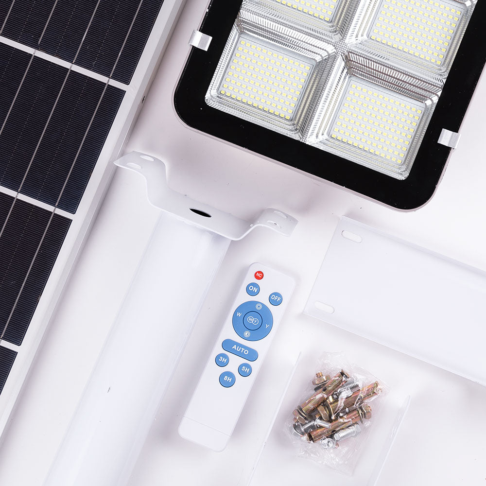 Iluminación Pública LED Solar-Control Remoto- Regulable- Panel: 6V 400W Batería: 3,2V 35000Mah [Ho-Far-Sol-400W-Cw]