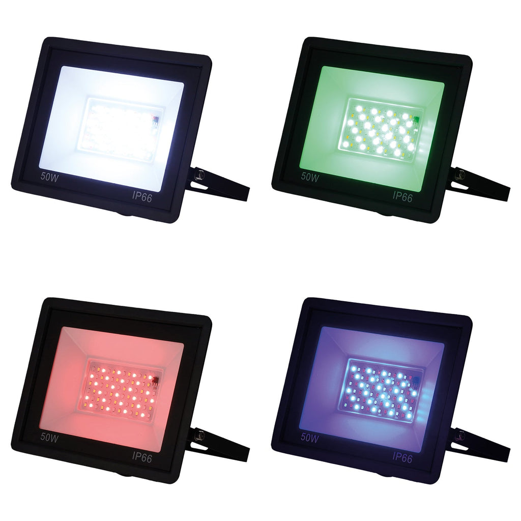Holofote LED RGBW com controle remoto 200W [HO-ICRGBFL-200W]