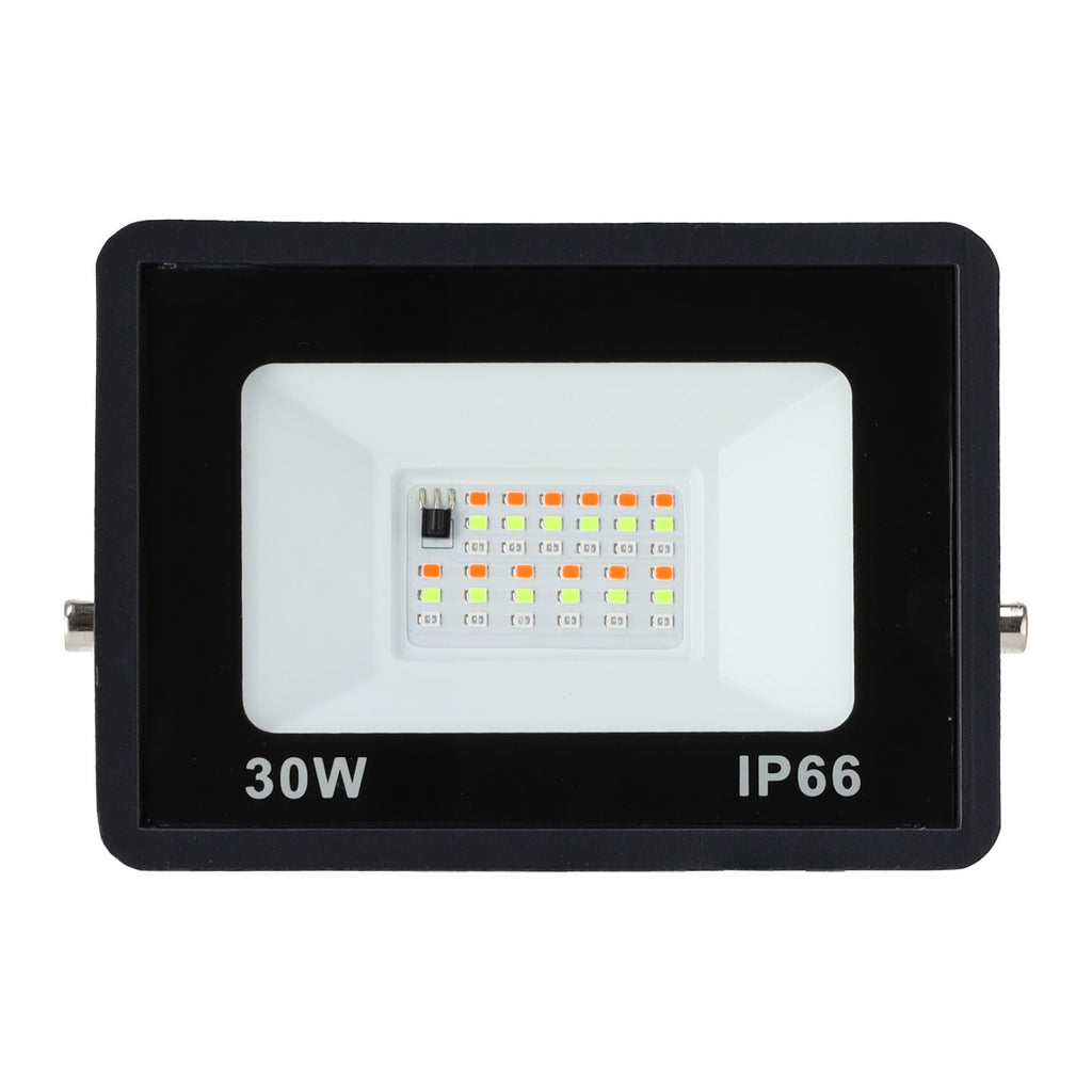 Projetor LED RGBW com controle remoto 30W [HO-ICRGBFL-30W]