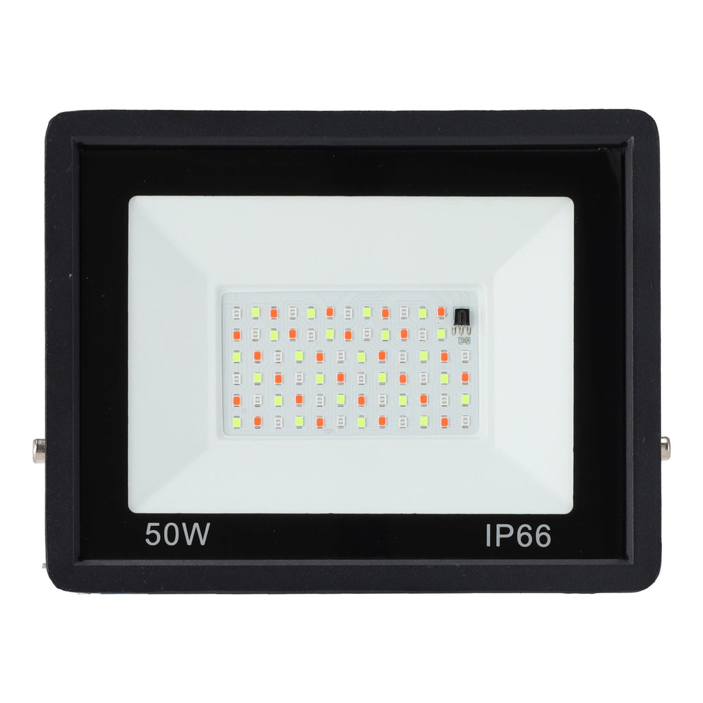 Projetor LED RGBW com controle remoto 50W [HO-ICRGBFL-50W]