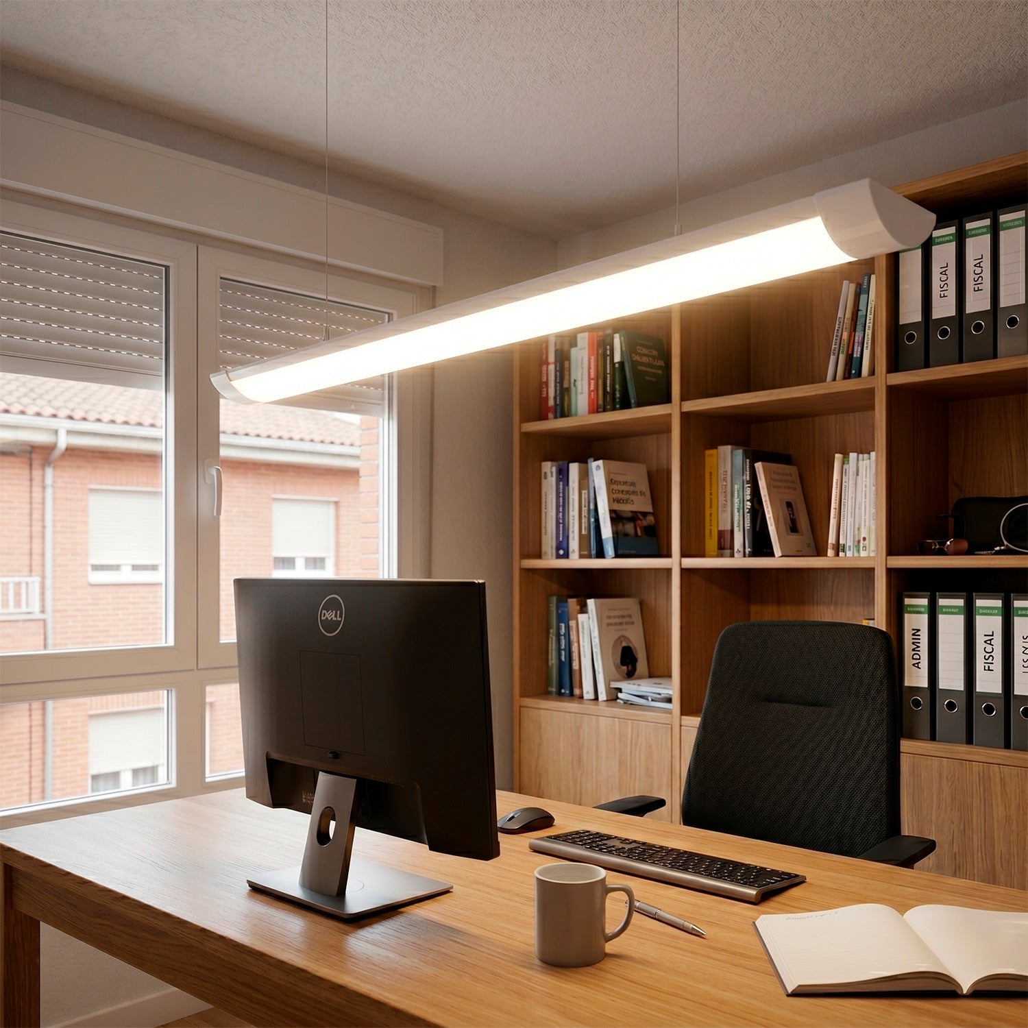 Luminária linear de superfície LED 50W 120Lm/W 6000Lm CCT (tom de luz regulável) 150Cm 40.000H
