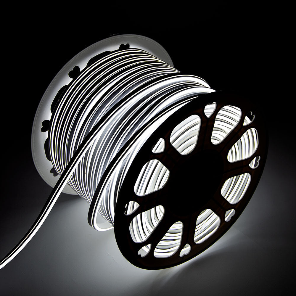 Manguera Tira LED "Neon Flex" 6W 6000ºK 220VAC 8x18mm Doble 120xSMD2835 6W/M x1M 40.000H [HO-NSPVC8x16DOY220CW]