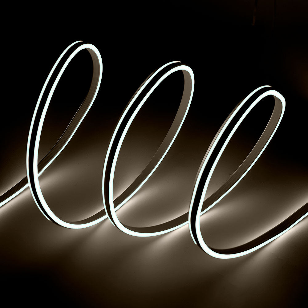 Manguera Tira LED "Neon Flex" 6W 6000ºK 220VAC 8x18mm Doble 120xSMD2835 6W/M x1M 40.000H [HO-NSPVC8x16DOY220CW]