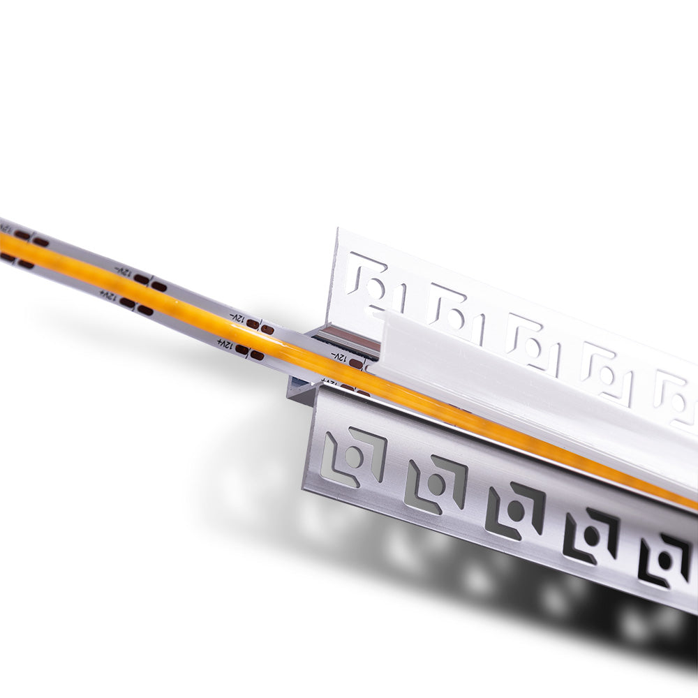 Perfil de Aluminio para Escayola/Pladur Tira LED 9mm - 2m