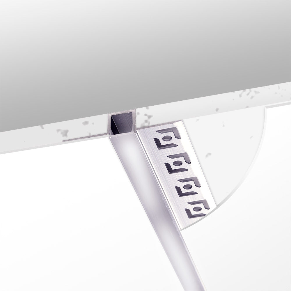 Perfil de Aluminio para Escayola/Pladur Tira LED 9mm - 2m