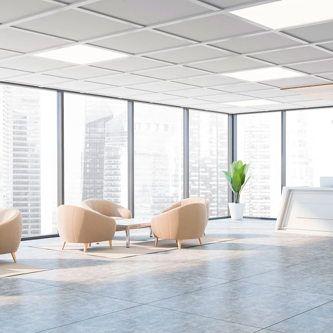Painel Ultrafino 42W Alto Lúmen 140Lm/W 6000ºK Philips Certadrive 40.000H
