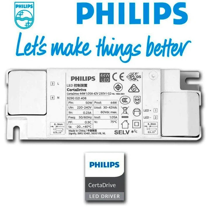 Painel Ultrafino 42W Alto Lúmen 140Lm/W 6000ºK Philips Certadrive 40.000H