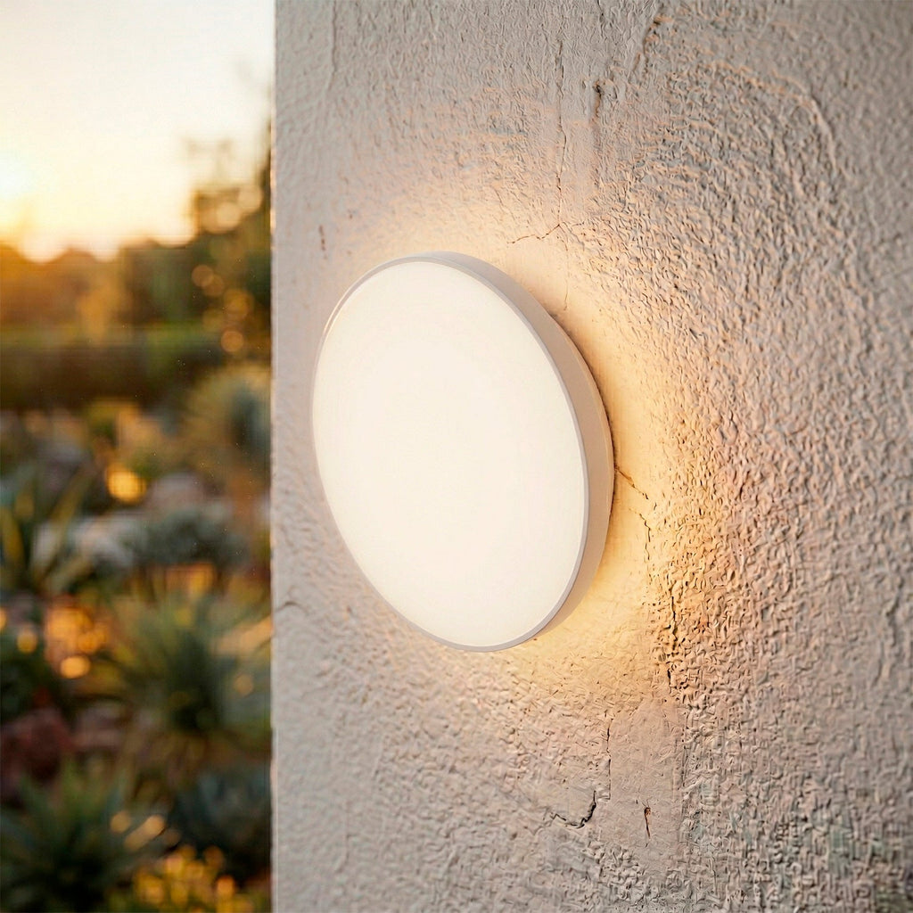 Luminaria de techo LED para exterior 15W 1500Lm CCT (tono de luz regulable) 3000-4000-6500ºK IP65 Acabado blanco