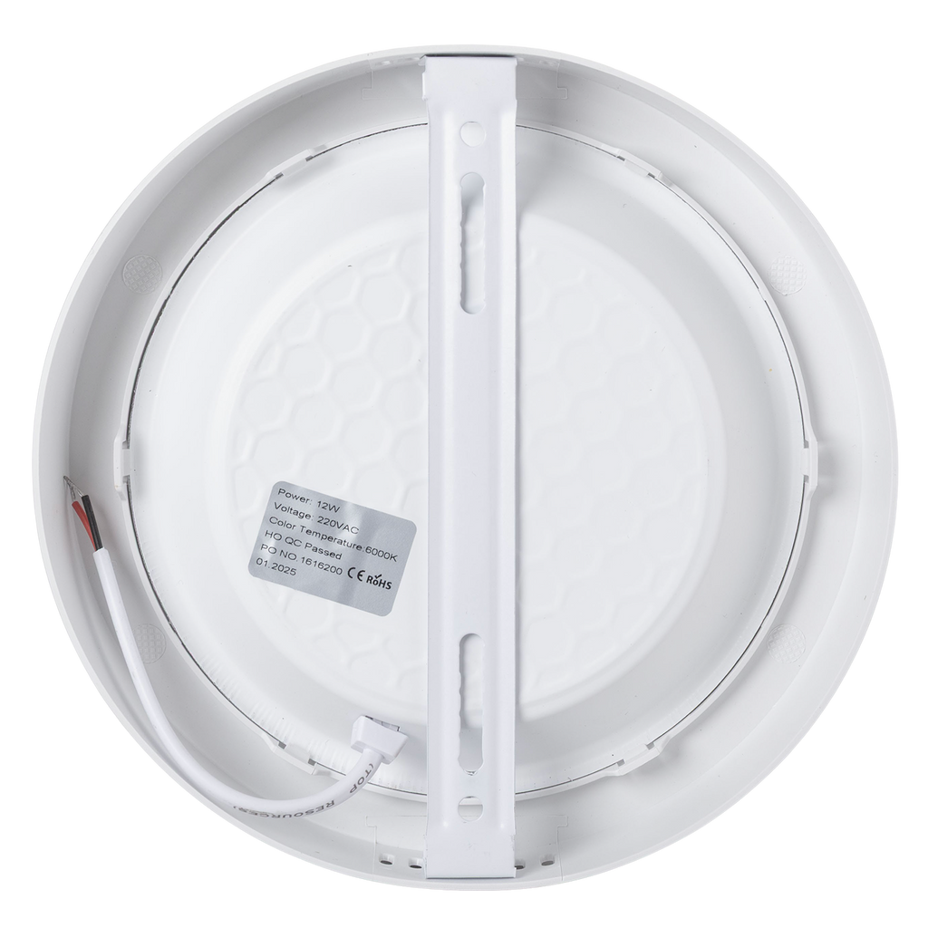 LED-Aufbauleuchte 100Lm/W 12W 1200Lm 6000ºK IP20 [HO-PLC-12W-1200LM-CW]
