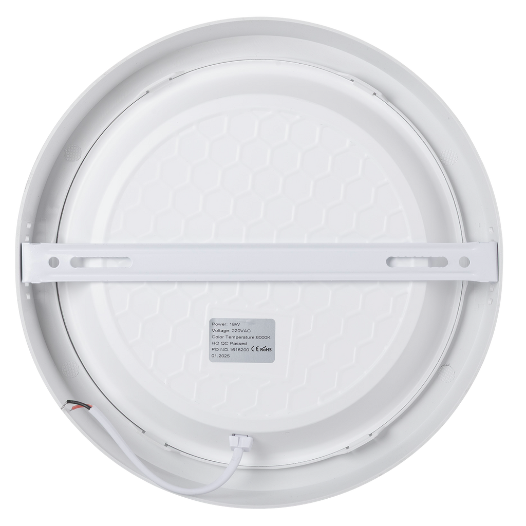 Plafon de superfície LED 100Lm/W 18W 1800Lm 6000ºK IP20 [HO-PLC-18W-1800LM-CW]
