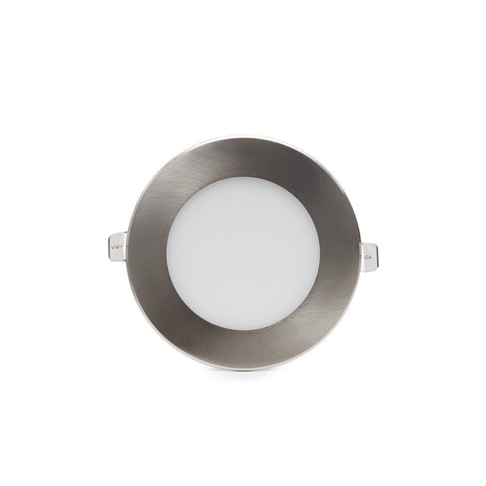 LED-Platte 9W 900Lm PF 0,99 Nickel satiniert 230V AC
