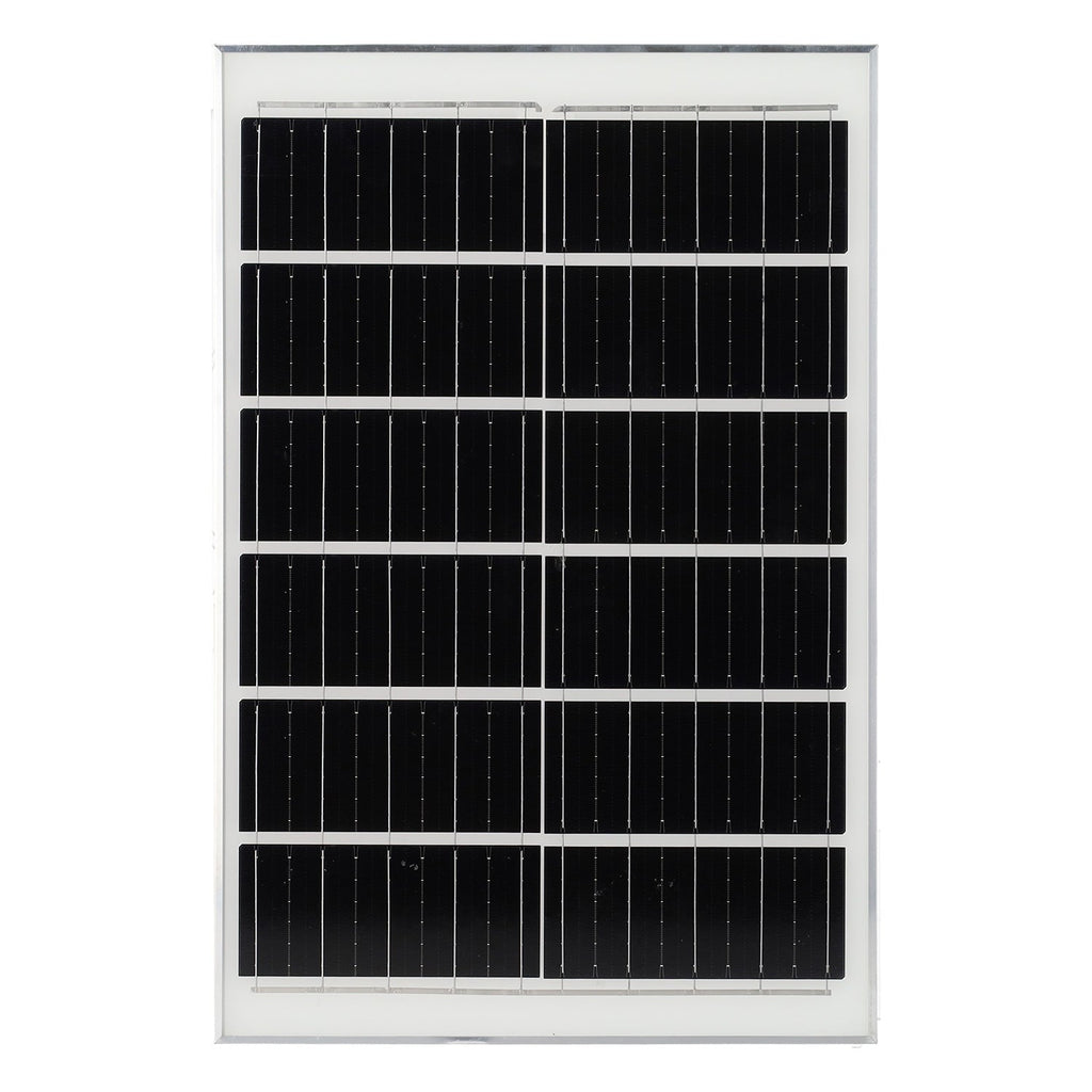 Luz de rua solar LED 100W 5000K Painel 6V 25W Bateria 20Ah Sensor crepuscular / Controle Remoto