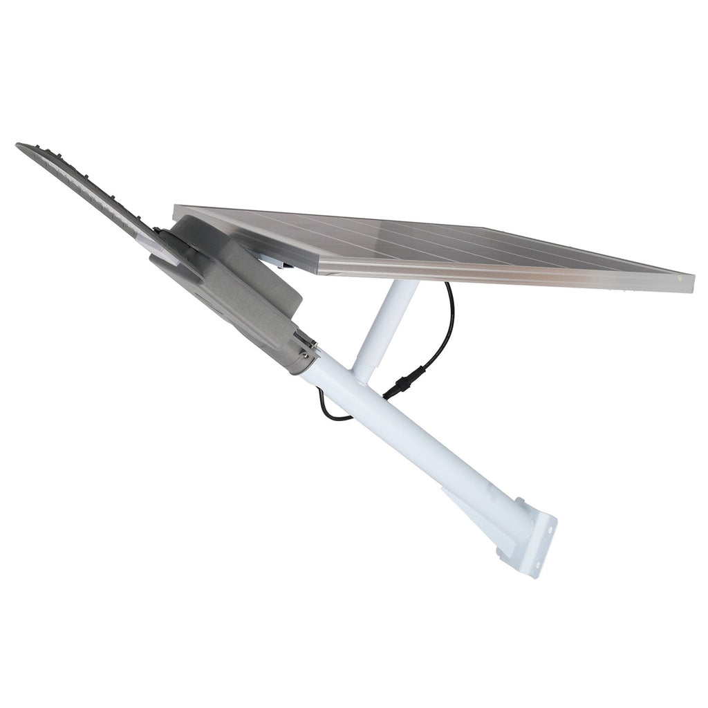 Luz de rua solar LED 300W 5000K Painel 6V 45W Bateria 42Ah Sensor crepuscular / Controle Remoto