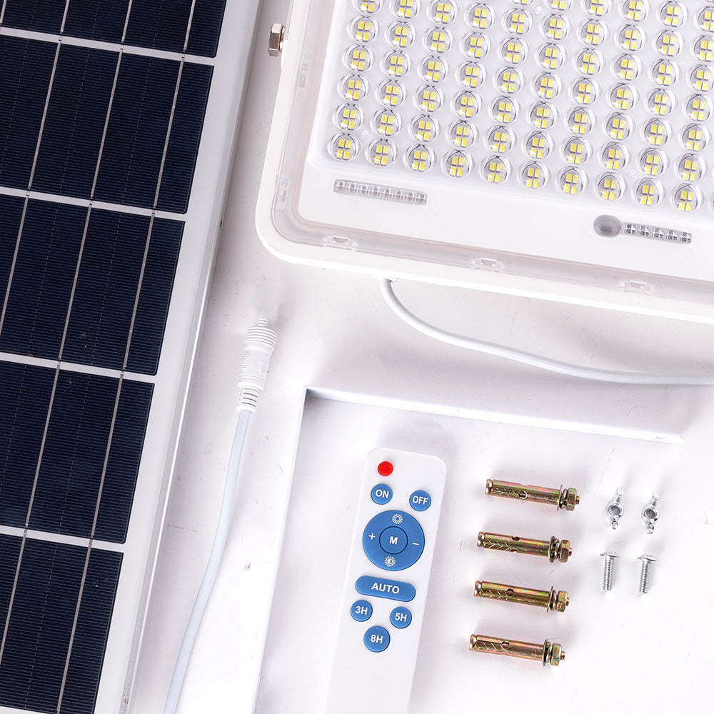 Projetor LED Solar 300W 6500K Painel: 6V/25W Battery: 3.2V/20000Mah Remote Control [Ho-Solarfl-300W-02]