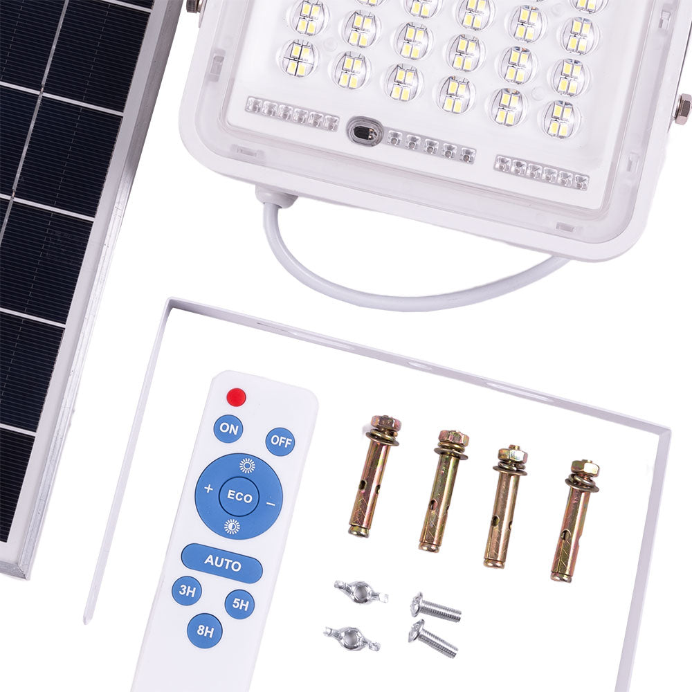 Projetor LED Solar 30W 6500K Painel: 6V/6W Battery: 3.2V/3000Mah Remote Control [Ho-Solarfl-30W-02]