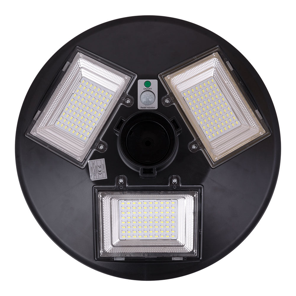 Luminária Solar LED 90W 9000Lm 6000ºK IP67 Painel: 6V 18W Bateria: 3,2V 15000MaH