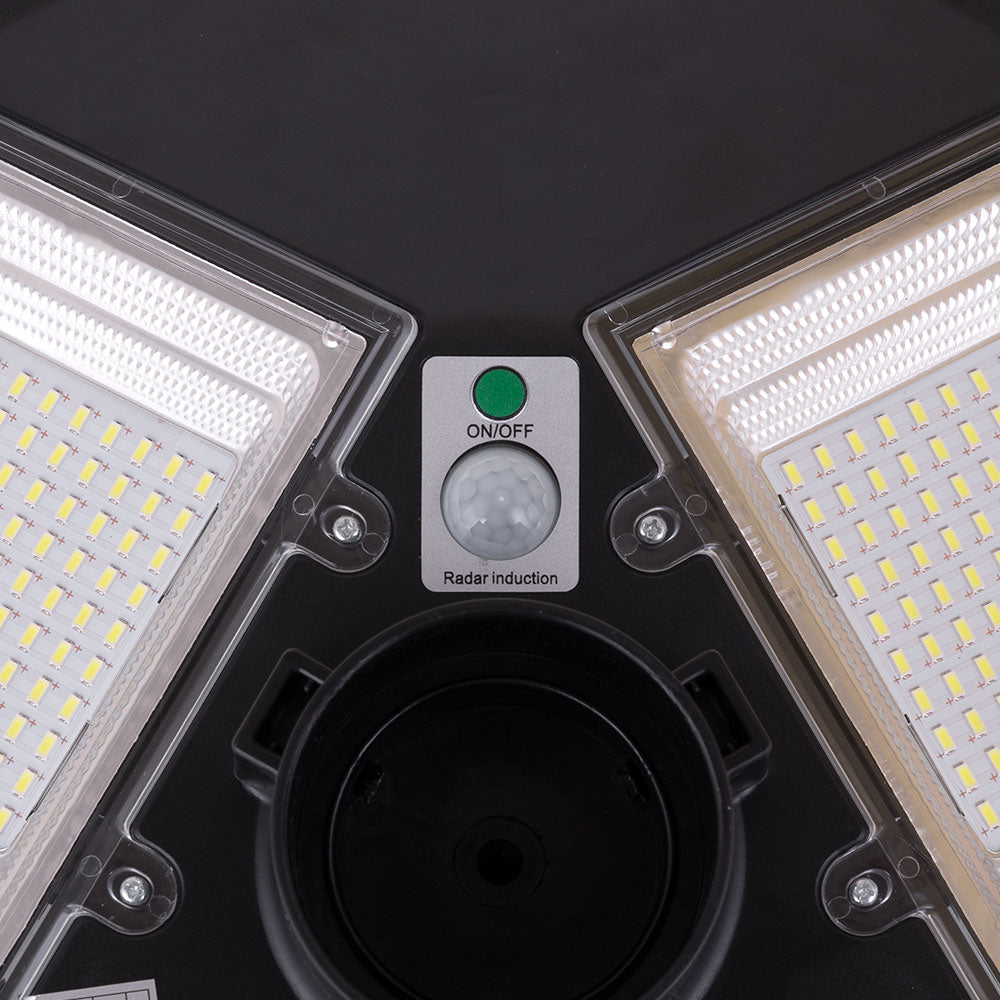 Luminária Solar LED 90W 9000Lm 6000ºK IP67 Painel: 6V 18W Bateria: 3,2V 15000MaH