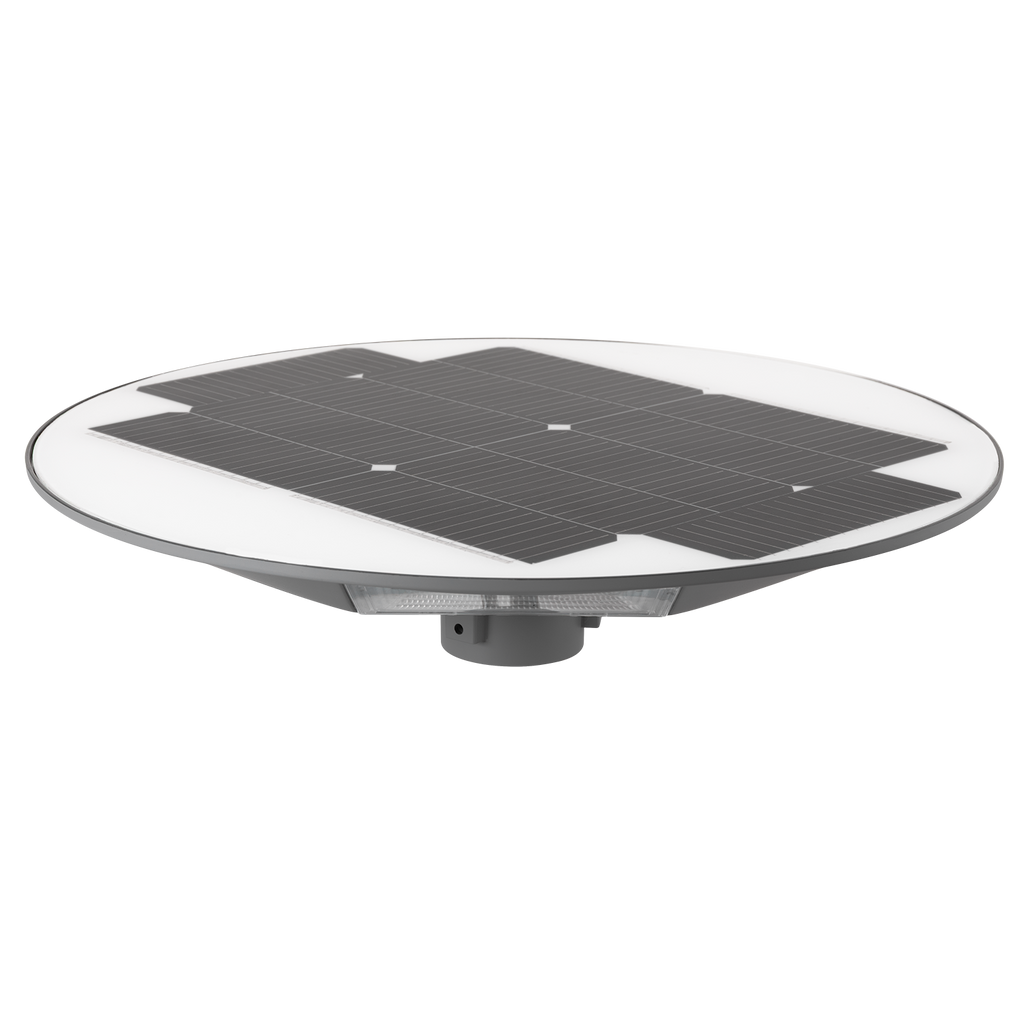 Luminária Solar LED 150W 15000Lm 6000ºK IP67 Painel: 6V 18W Bateria: 3,2V 15000MaH Cinza
