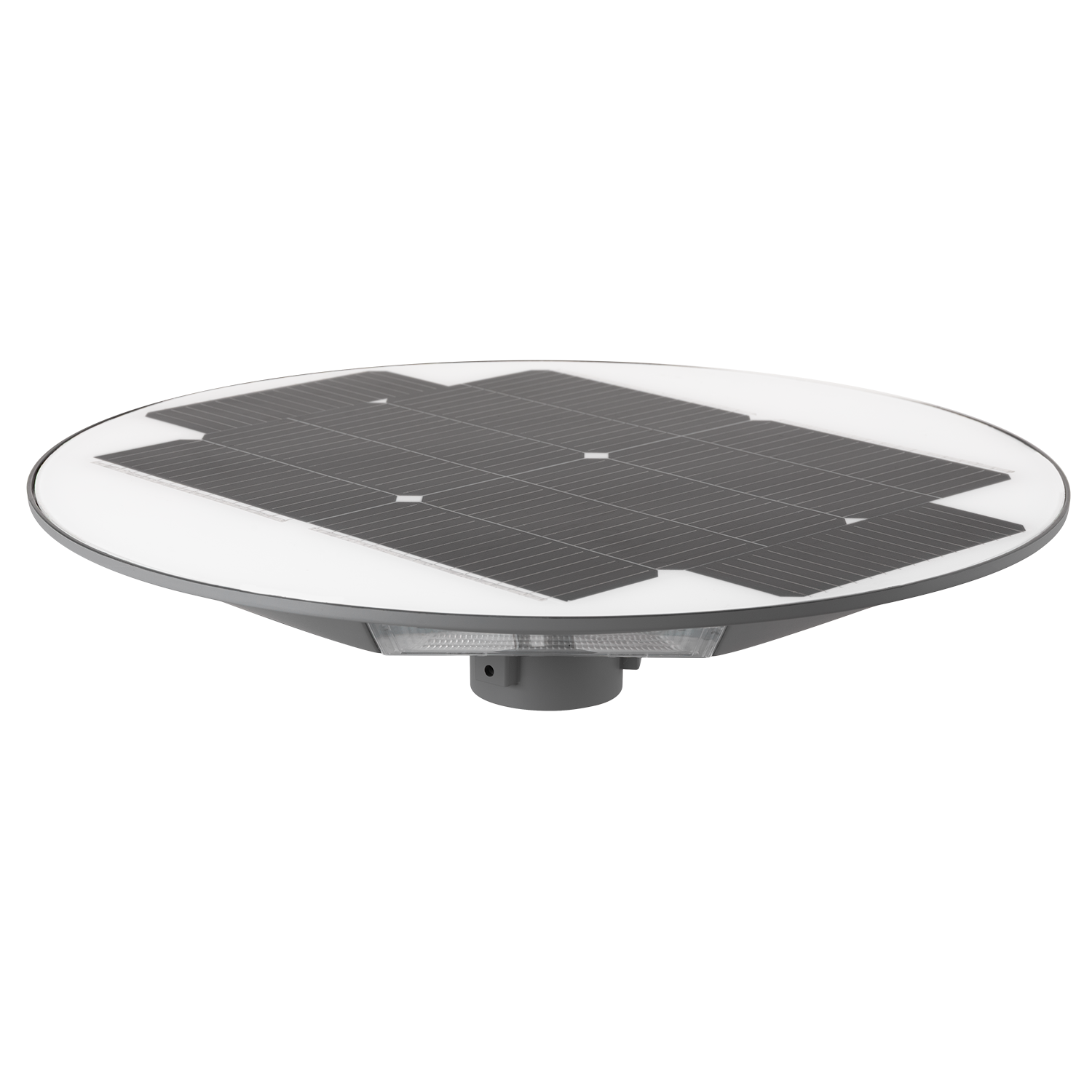 Luminária Solar LED 150W 15000Lm 6000ºK IP67 Painel: 6V 18W Bateria: 3,2V 15000MaH Cinza
