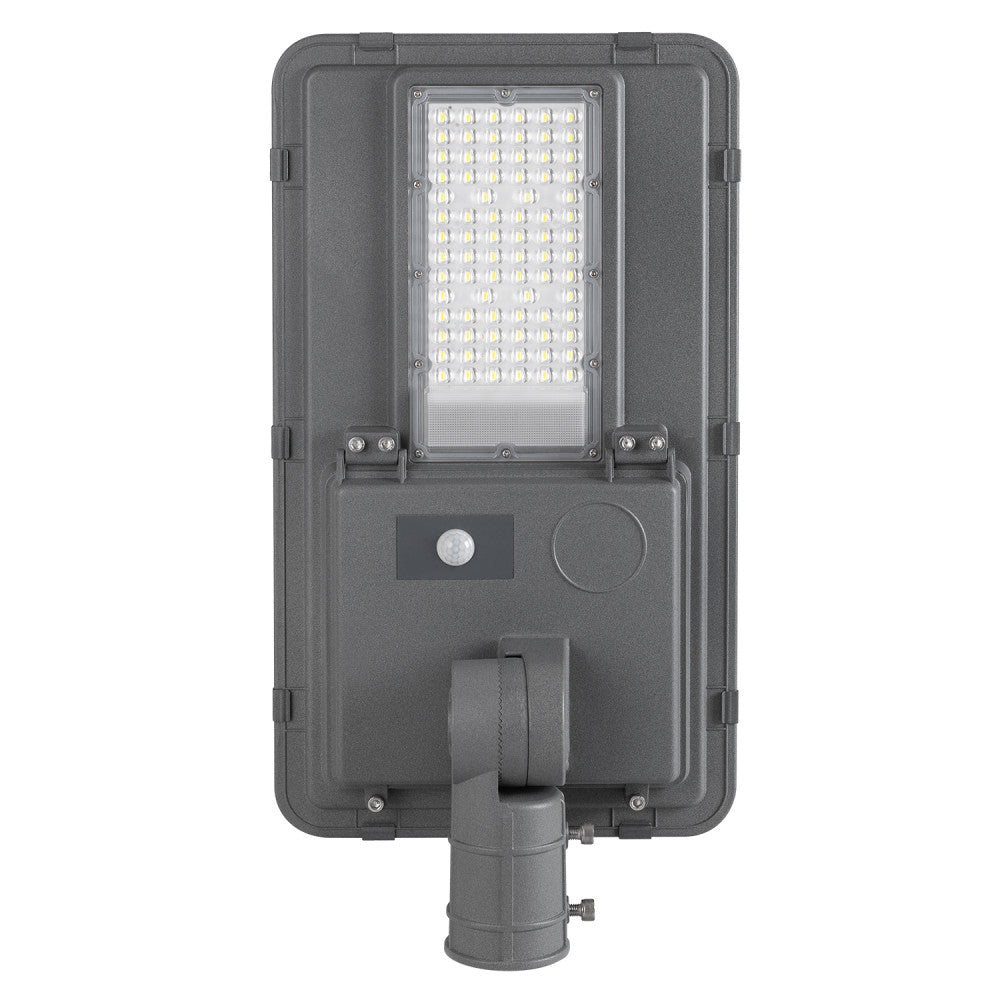 Solar LED Straßenleuchte 150W 5000K Panel 6V 20W Akku 15Ah Sensor/Fernbedienung [HO-STR150W-SL04-CW]
