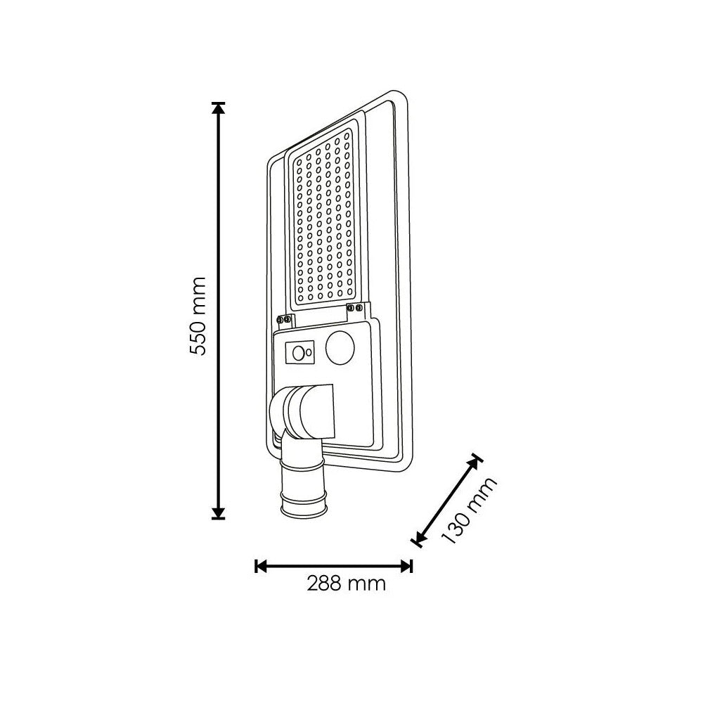 Luz de rua solar LED 200W 5000K Painel 6V 20W Bateria 20Ah Sensor/Controle Remoto [HO-STR200W-SL04-CW]