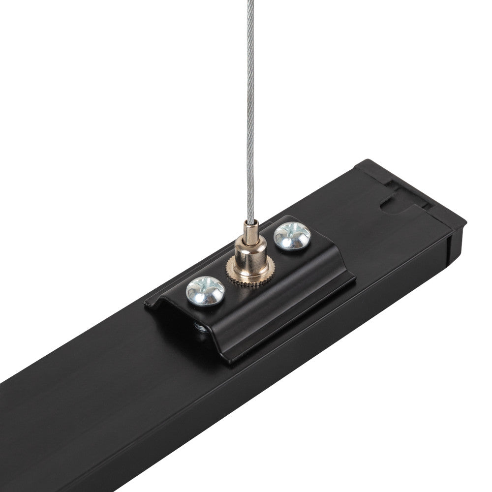 Suspensão para trilho monofásico preto   1 metro [HO-SUS-M-N]
