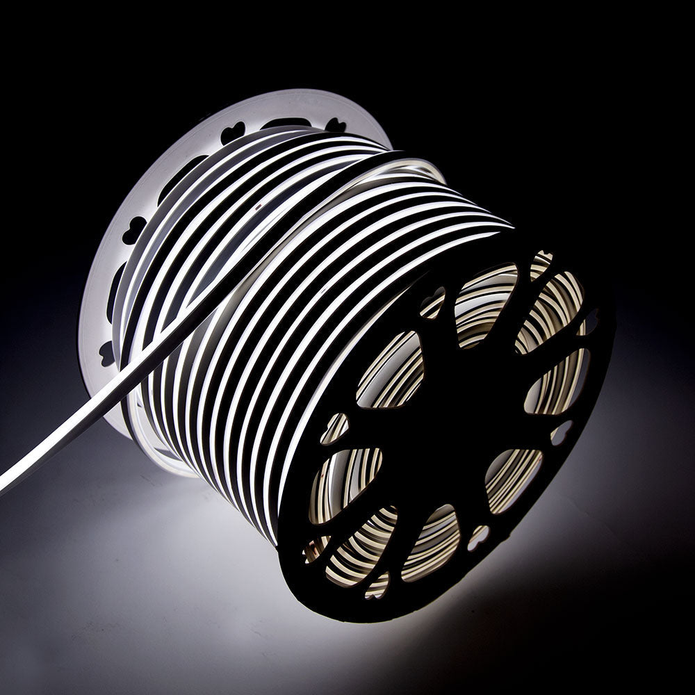 LED-Neon-Flex-Schlauch 6W 6000K 24V 8x16mm Einfach 120xSMD2835 6W/M x1M 40.000H - Schnitt 5CM [HONSPVC8x16S220CMCW]