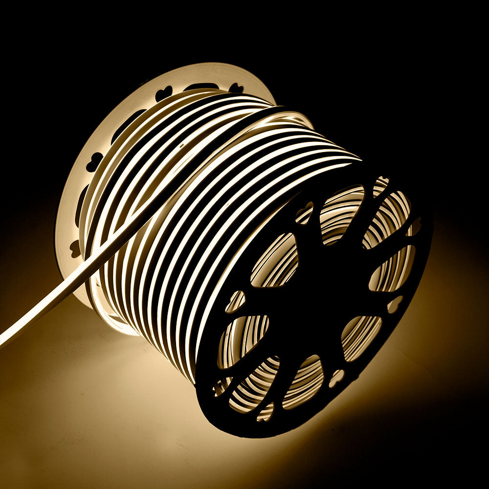 LED-Neon-Flex-Schlauch 6W 6000K 24V 8x16mm Einfach 120xSMD2835 6W/M x1M 40.000H - Schnitt 5CM [HONSPVC8x16S220CMCW]
