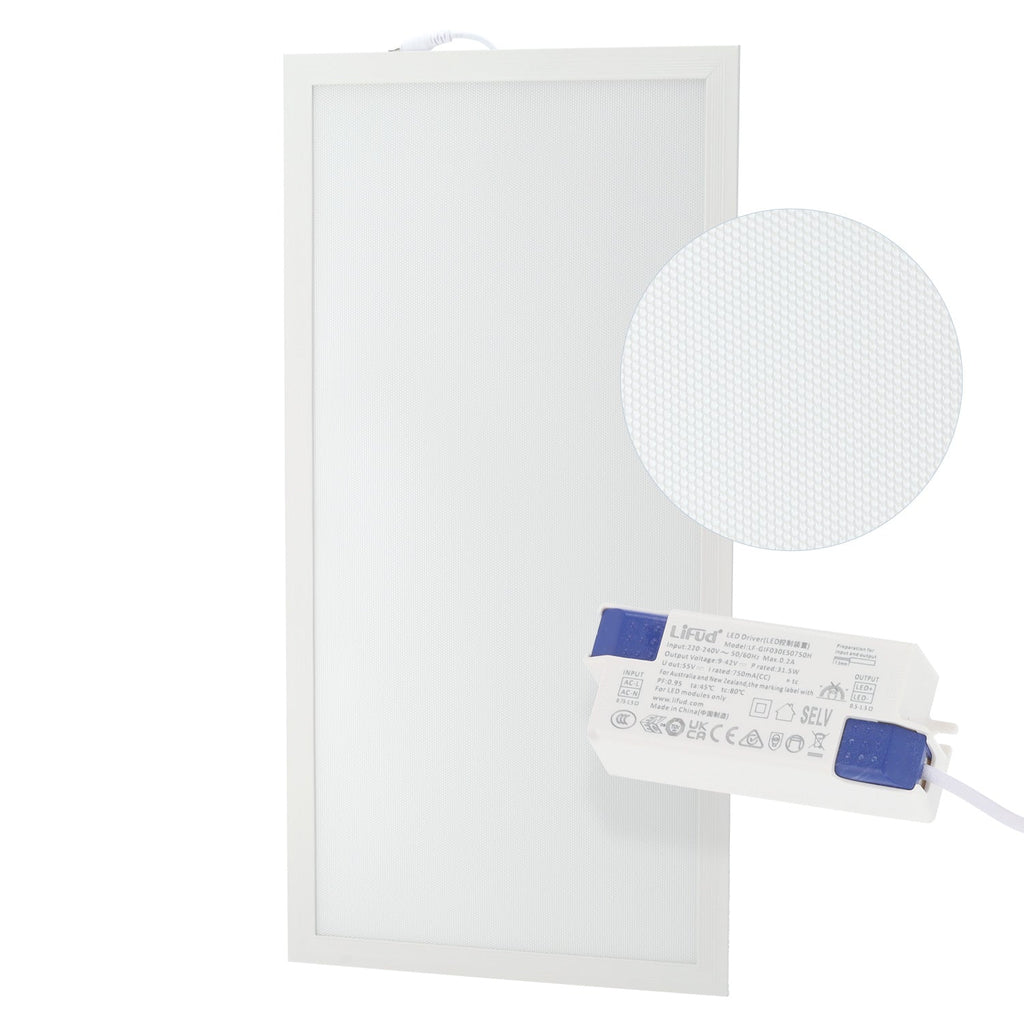 LED-Panel 28W 2800Lm 6000ºK 60X30Cm 40.000H Lifud Treiber UGR17 [HOPBD3060LIUGR17-CW]