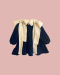 Vestido | Juliette preto laços bege