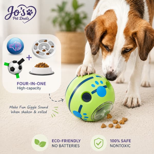 Interaktiver Leckerli-Ball für Hunde – Verstellbares Puzzlespielzeug zur mentalen Stimulation und langsamen Fütterung