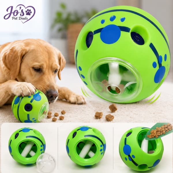 Interaktiver Leckerli-Ball für Hunde – Verstellbares Puzzlespielzeug zur mentalen Stimulation und langsamen Fütterung