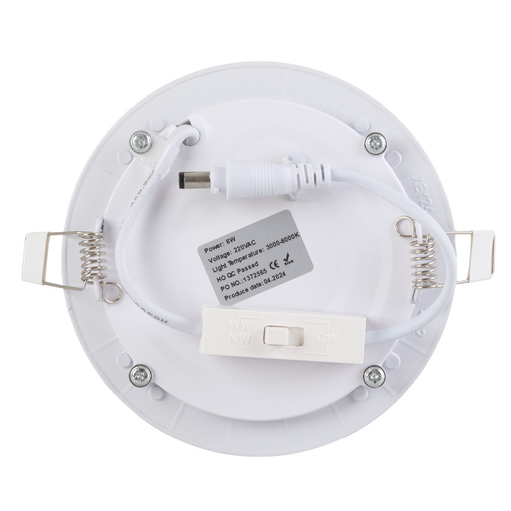 Placa de LED 6W 400Lm CCT (Cúpula Regulável) 3000-6000ºK Circular 40.000H [JL-GP-LZ-1-CCT]