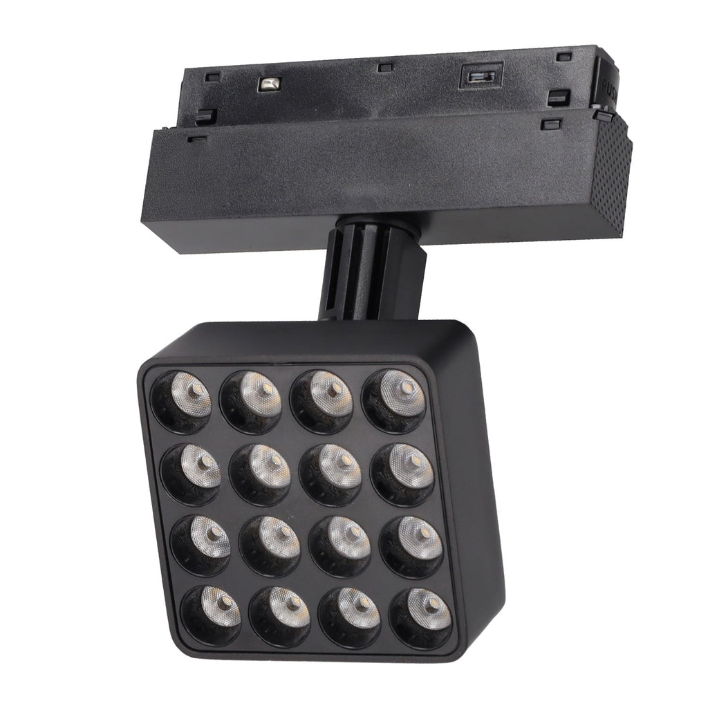 Luminária de trilho LED magnética 16W 97x97mm 90Lm/W CCT (Cor da luz ajustável)