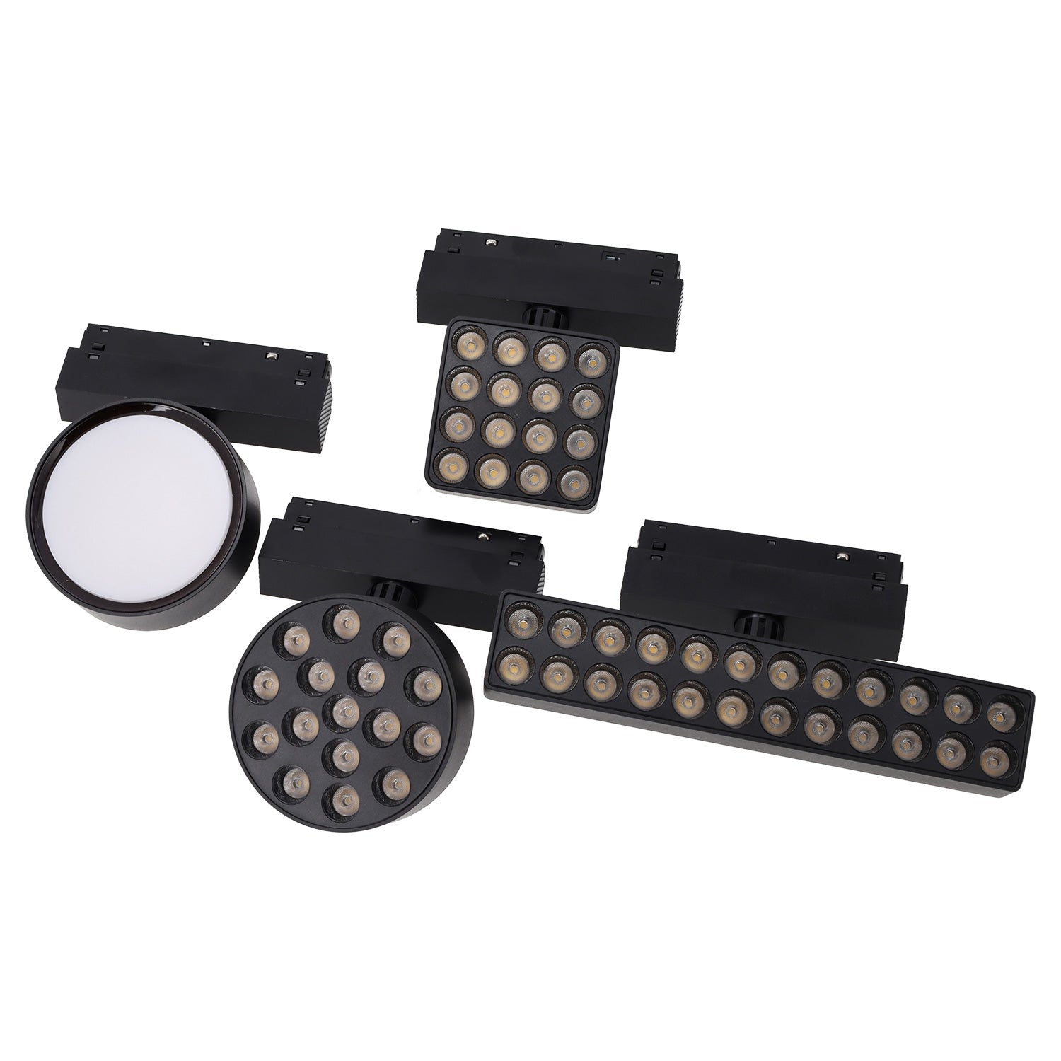 Luminária de trilho LED magnética 16W 97x97mm 90Lm/W CCT (Cor da luz ajustável)