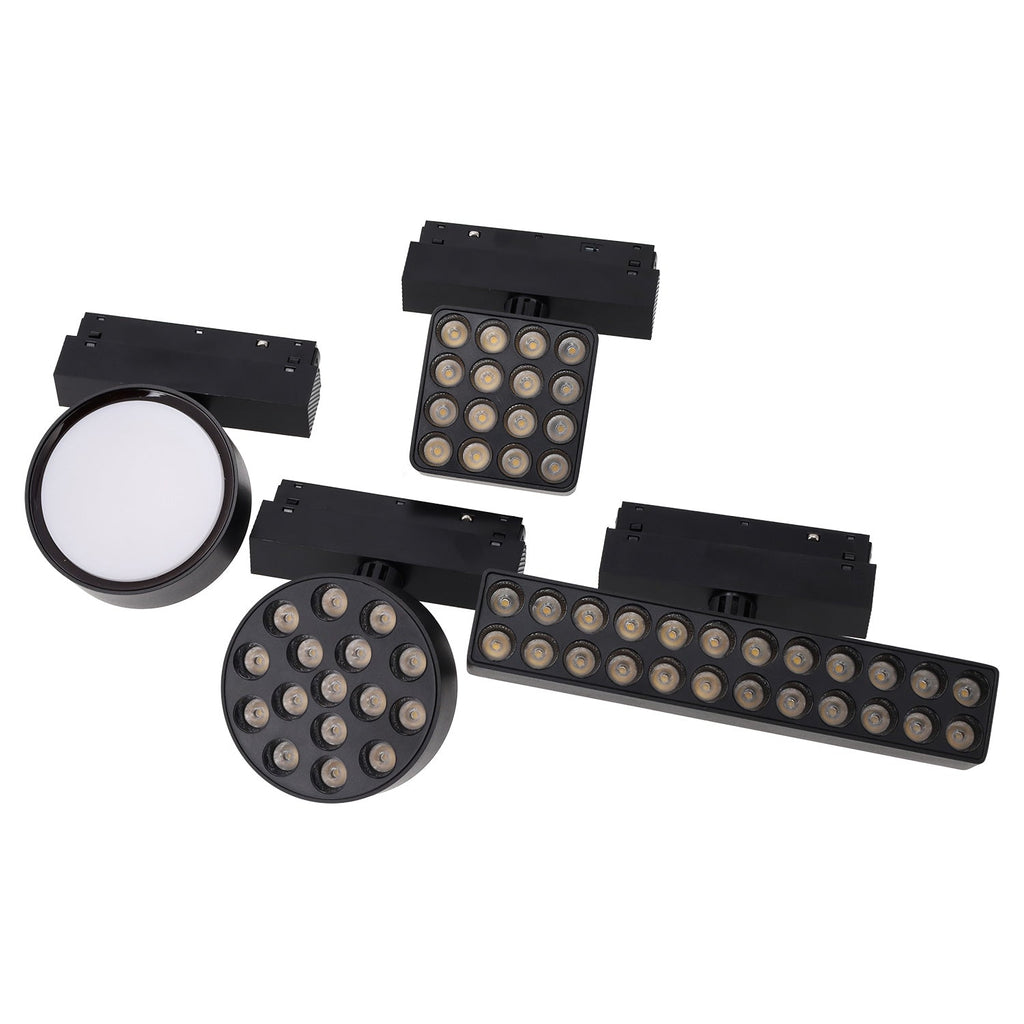 Luminária de trilho LED magnética 16W Ø97mm 90Lm/W CCT (Cor da luz ajustável)