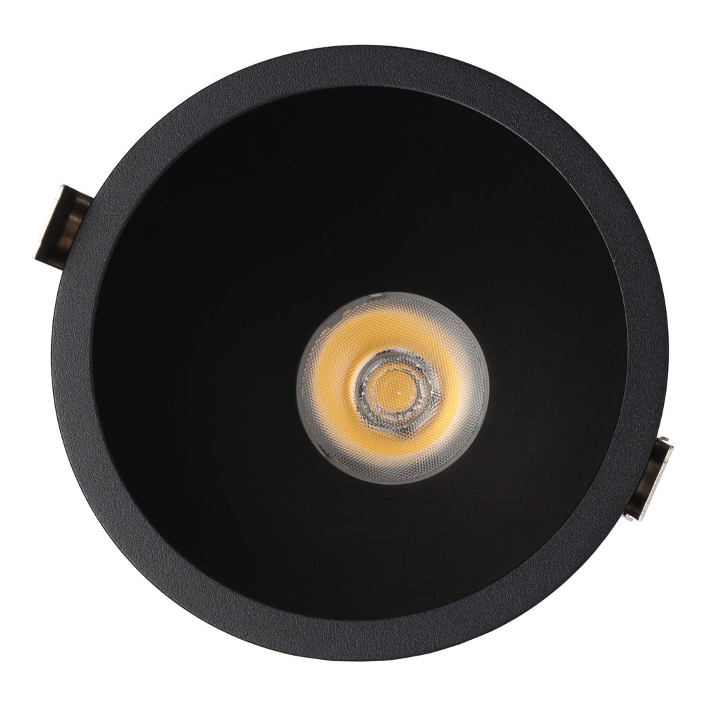 Luminária de encastrar LED 10W 90lm/W CRI>95 4000K Driver Lifud 50.000H Branco Natural Preto