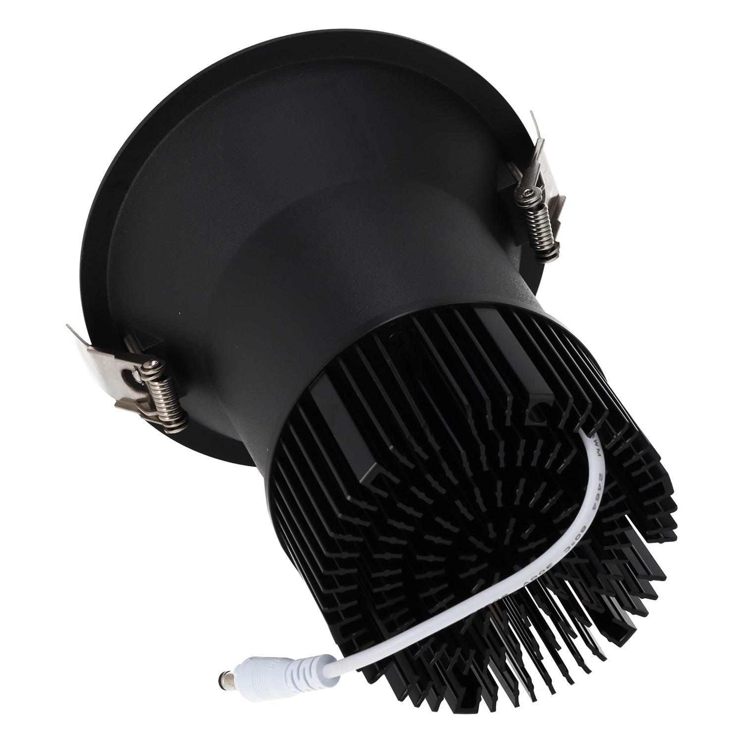 Luminária de encastrar LED 15W 90lm/W CRI>95 2700K Driver Lifud 50.000H Branco Quente Preto