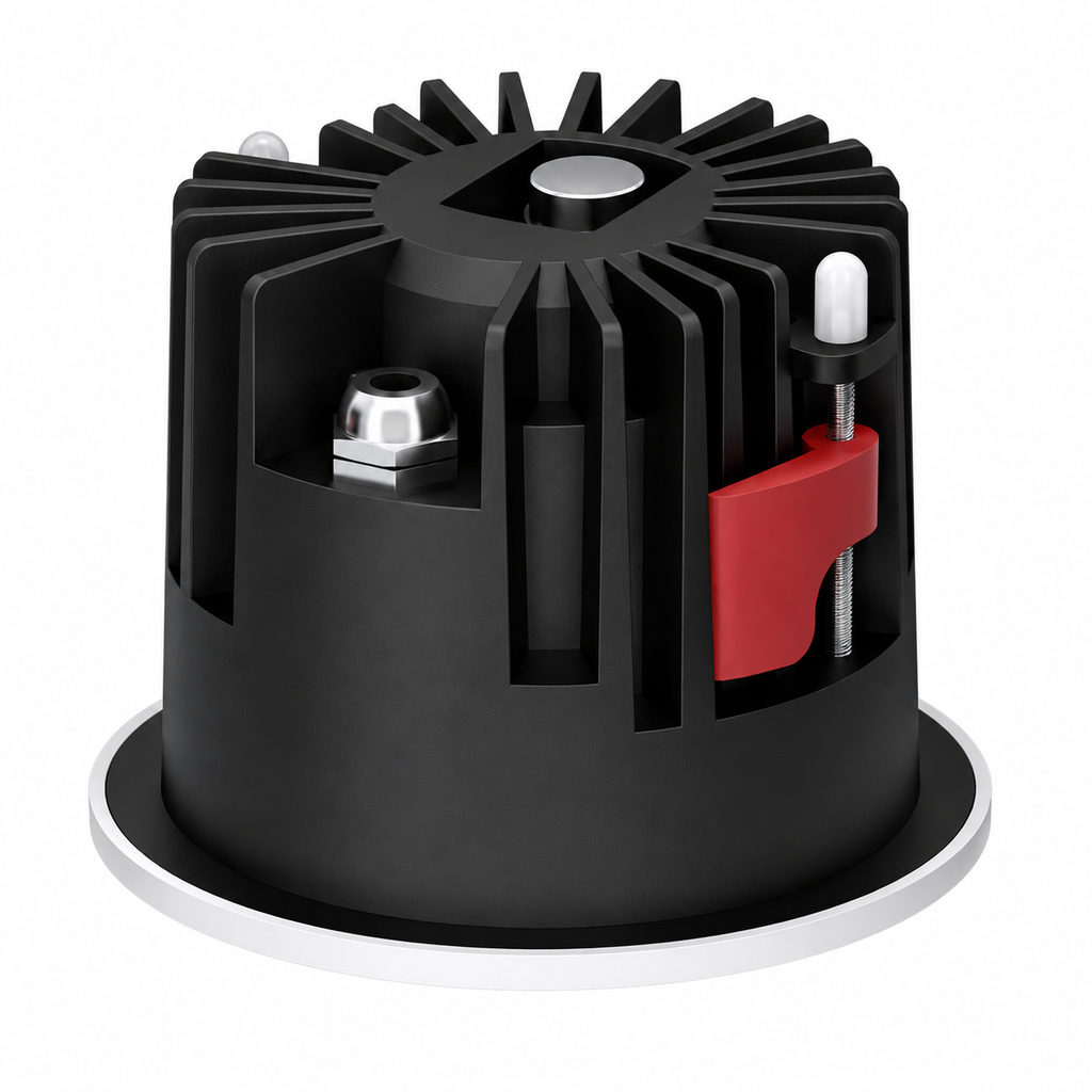 Luminária de encastrar LED de 20W, IP65, 90lm/W, recorte de 95mm, CCT (cor de luz ajustável)