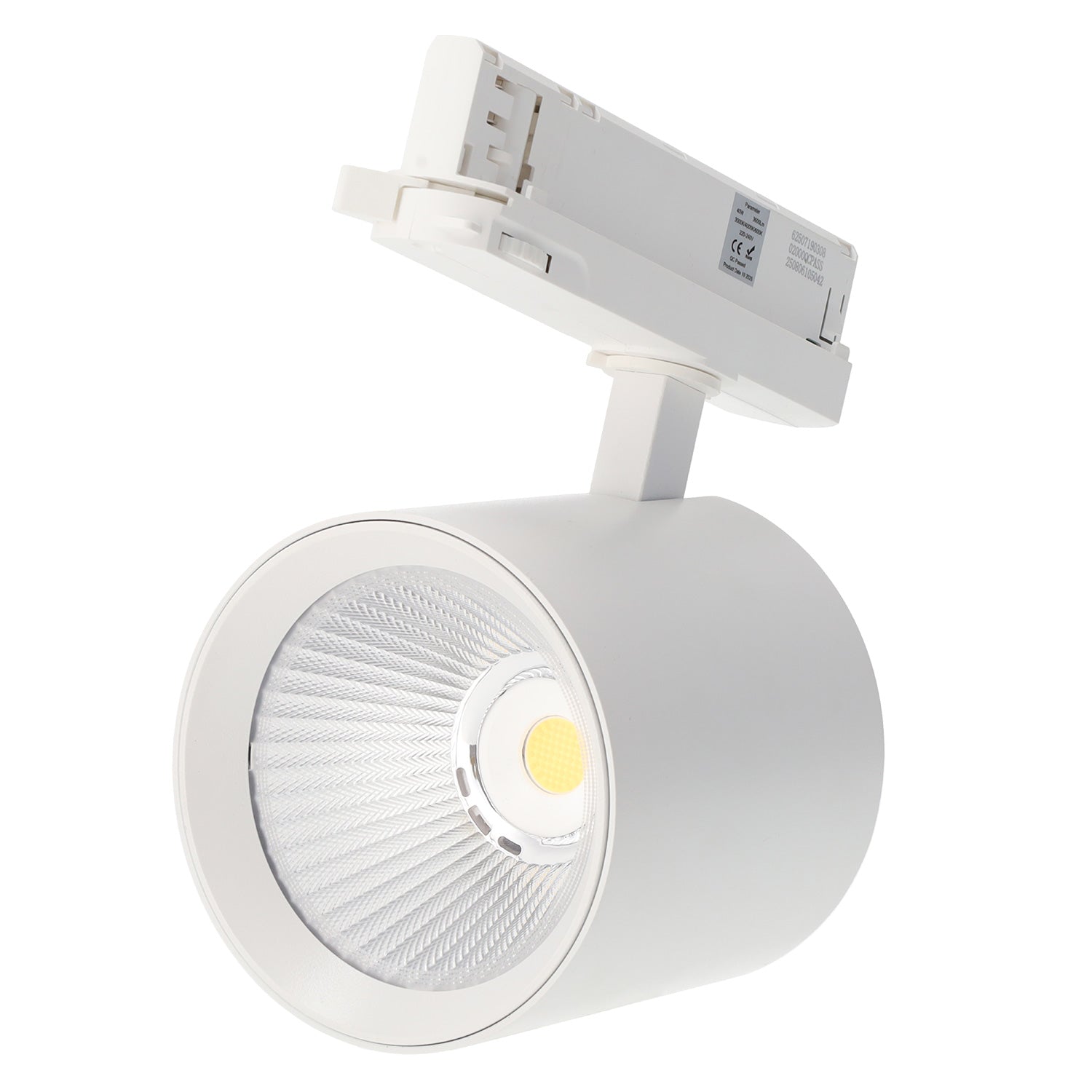 Spot LED de trilho 40W, 90 lm/W, CCT (tonalidade de luz ajustável), Driver Lifud trifásico, 50.000 horas