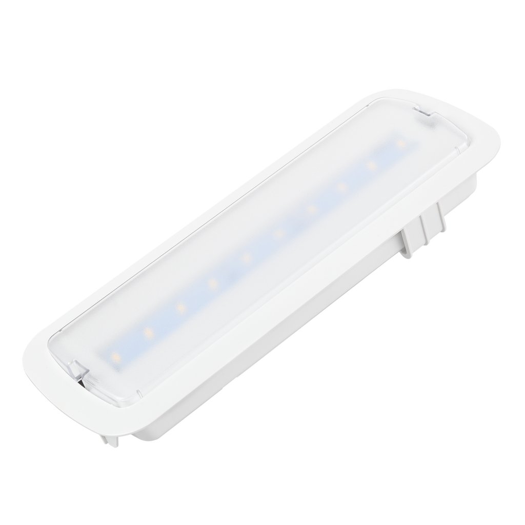 LED embutido de emergência 200LM / Permanente / Não Permanente 5000K [L116MN-B]