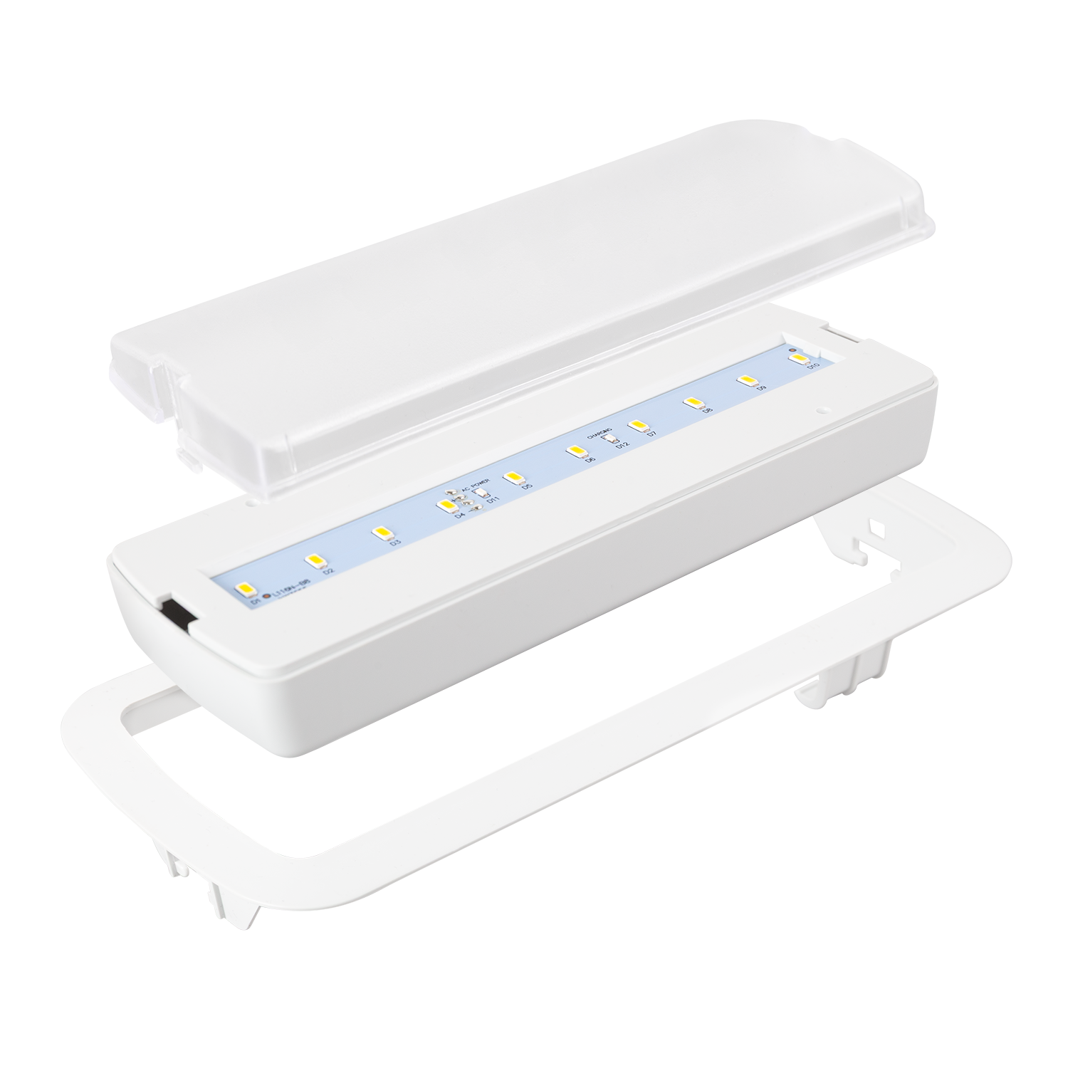 LED embutido de emergência 200LM / Permanente / Não Permanente 5000K [L116MN-B]