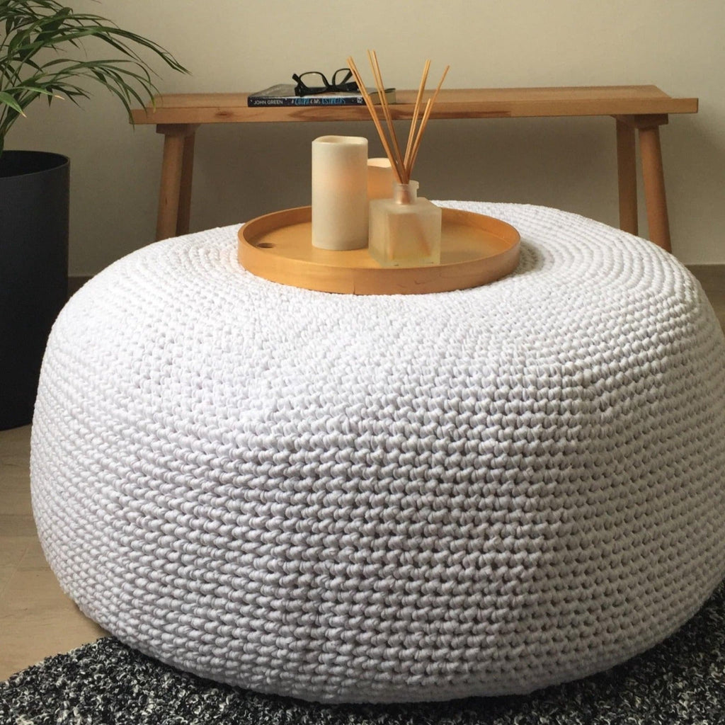 Extra Large Ottoman Coffee Table - Pure White