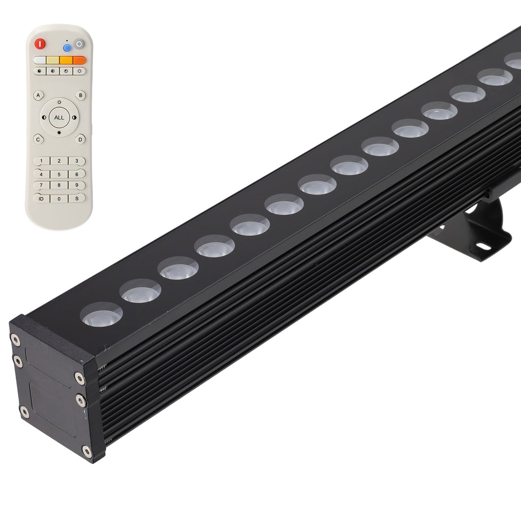 Luminária de parede LED RGB/CW de 80 W, 100 lm/W, 30°, com comando à distância, sistema TUYA